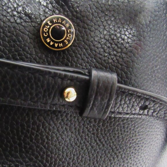 COLE HAAN GENUINE LEATHER 10" TOTE with TAG ORG $278 BLACK - Picture 13 of 15